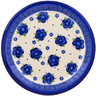 Polish Pottery Plate 11&quot; Bleu-belle Fleur