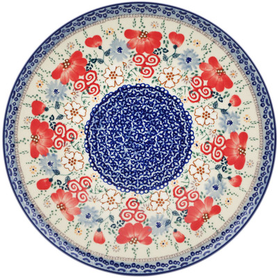 Polish Pottery Plate 11&quot; Blossom Finest UNIKAT