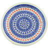 Polish Pottery Plate 11&quot; Blue Heart
