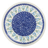 Polish Pottery Plate 11&quot; Blue Summer