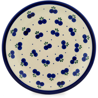 Polish Pottery Plate 11&quot; Blueberry Hill