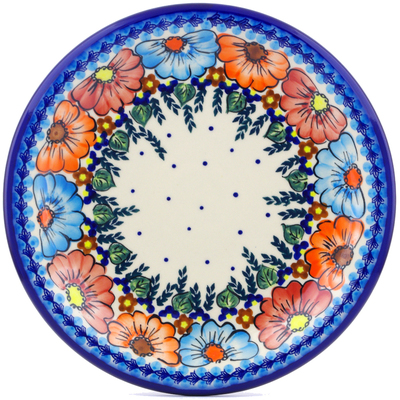 Polish Pottery Plate 11&quot; Bold Poppies
