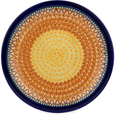 Polish Pottery Plate 11&quot; Caliente UNIKAT