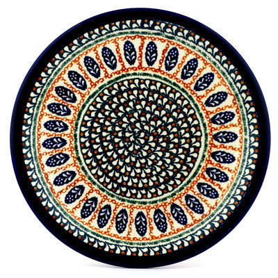 Polish Pottery Plate 11&quot; Casino