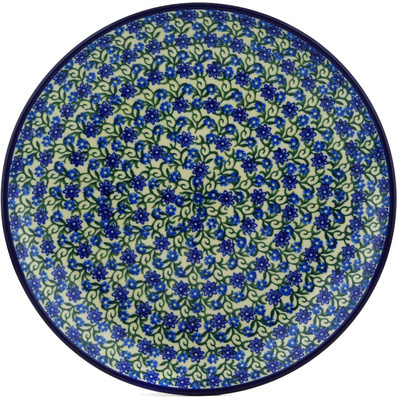 Polish Pottery Plate 11&quot; Climbing Daisy