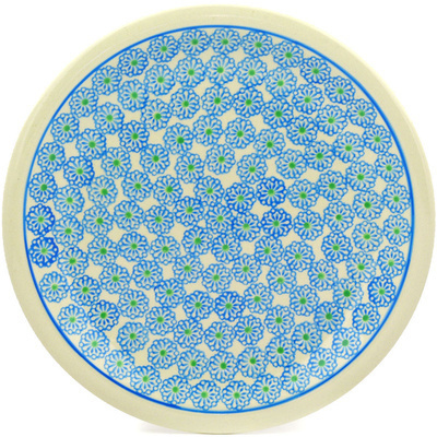 Polish Pottery Plate 11&quot; Daisies