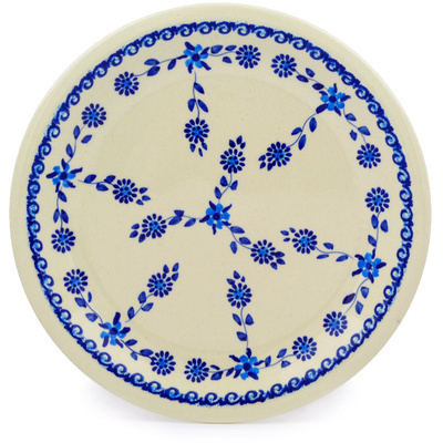 Polish Pottery Plate 11&quot; Delicate Aster