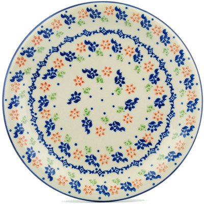 Polish Pottery Plate 11" Diamond Daisy