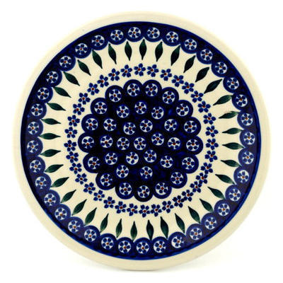 Polish Pottery Plate 11" Flowering Peacock