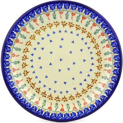 Polish Pottery Plate 11&quot; Fluttering Tulips
