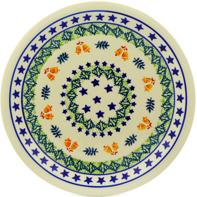 Polish Pottery Plate 11&quot; Golden Bells