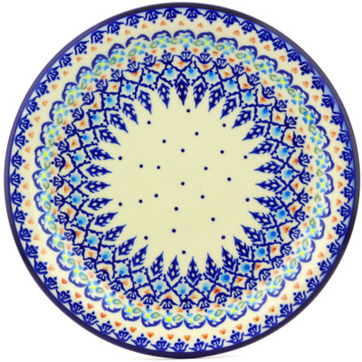 Polish Pottery Plate 11&quot; Graphic Armor