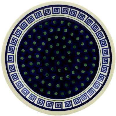 Polish Pottery Plate 11&quot; Greek Key