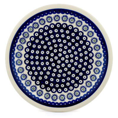 Polish Pottery Plate 11&quot; Happiness