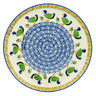 Polish Pottery Plate 11&quot; Happy Ducklings UNIKAT