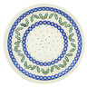 Polish Pottery Plate 11&quot; Holly Hop