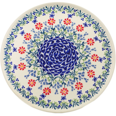 Polish Pottery Plate 11&quot; Last Summer Flowers
