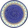 Polish Pottery Plate 11&quot; Little Blue Flowers