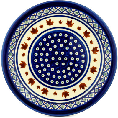 Polish Pottery Plate 11" Maple Leaves