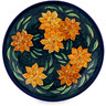 Polish Pottery Plate 11&quot; Midnight Splendor UNIKAT