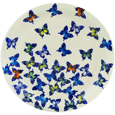Polish Pottery Plate 11&quot; Monarch Migration