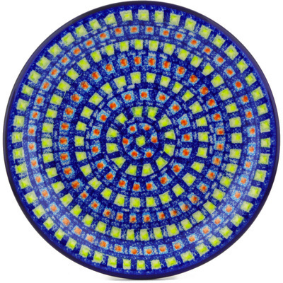 Polish Pottery Plate 11&quot; Mosaic Tile