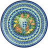 Polish Pottery Plate 11&quot; My Garden Window UNIKAT