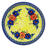 Polish Pottery Plate 11&quot; Neon Poppies