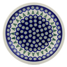 Polish Pottery Plate 11&quot; Peacock Evergreen
