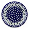 Polish Pottery Plate 11&quot; Peacock