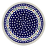 Polish Pottery Plate 11&quot; Peacock Hollies