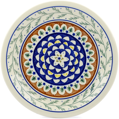 Polish Pottery Plate 11&quot; Pine Boughs