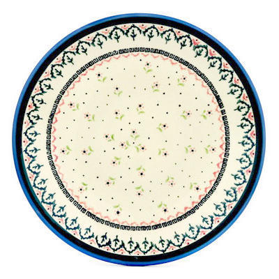 Polish Pottery Plate 11&quot; Polish Daisy