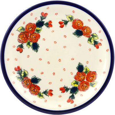 Polish Pottery Plate 11&quot; Polish Roses