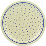 Polish Pottery Plate 11&quot; Polka Dot