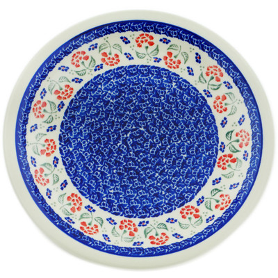 Polish Pottery Plate 11&quot; Poppies In The Wind