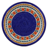 Polish Pottery Plate 11&quot; Red Cornflower