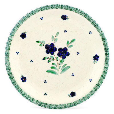 Polish Pottery Plate 11&quot; Simple Poppies