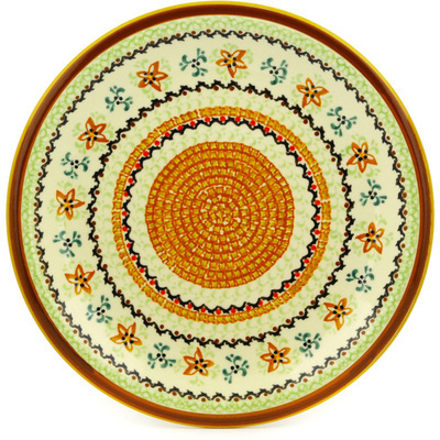 Polish Pottery Plate 11&quot; Skip To My Lou UNIKAT