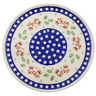 Polish Pottery Plate 11&quot; Sleigh Bells