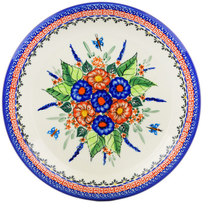 Polish Pottery Plate 11&quot; Spring Splendor