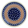 Polish Pottery Plate 11&quot; Stars And Stripes
