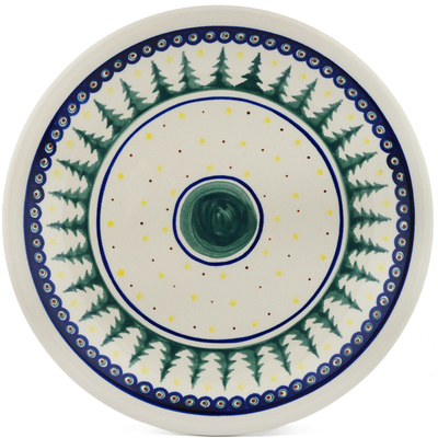 Polish Pottery Plate 11&quot; Tall Pines