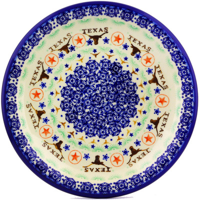 Polish Pottery Plate 11&quot; Texas State