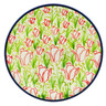 Polish Pottery Plate 11&quot; Tiptoe Through The Tulips UNIKAT