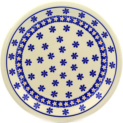 Polish Pottery Plate 11" Traditional Daisies