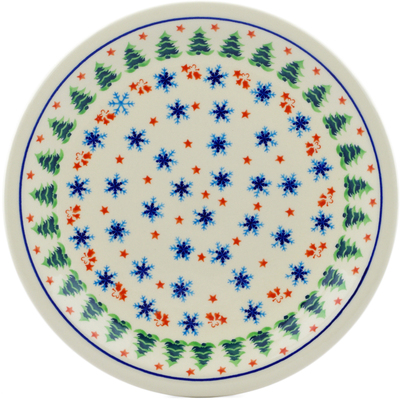 Polish Pottery Plate 11&quot; Winter Land