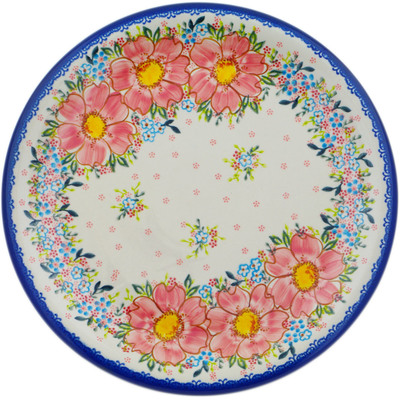 Polish Pottery Plate 12&quot; Aster UNIKAT