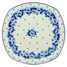 Polish Pottery Plate 12&quot; Blue Spring