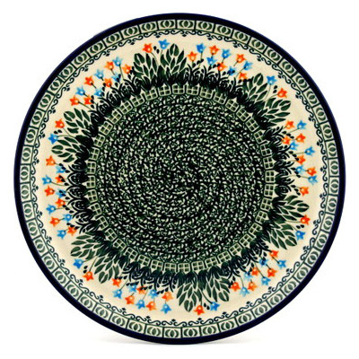 Polish Pottery Plate 12&quot; Dancing Tulips